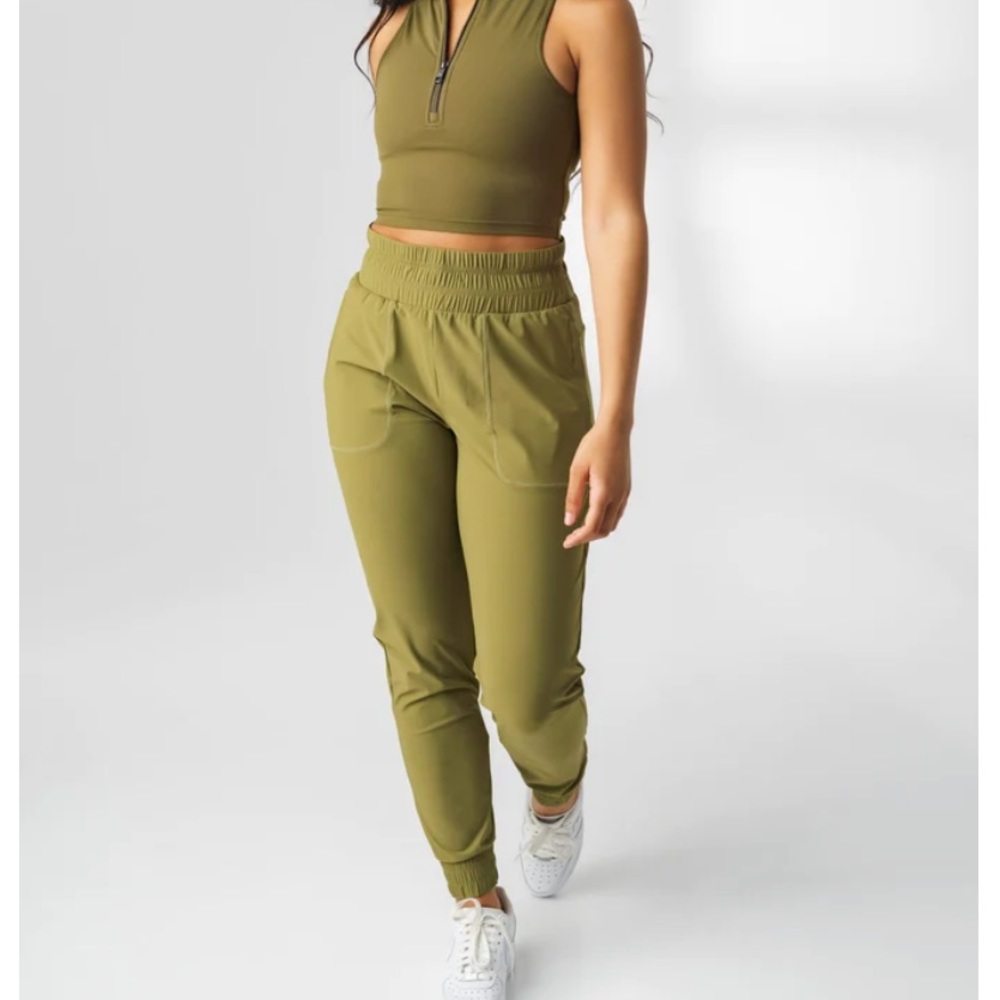 Balance Athletica Olive Green Track Joggers